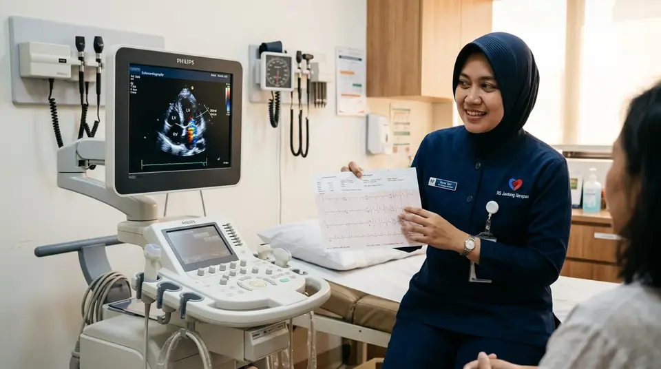Pemeriksaan EKG Jantung Lansia pemeriksaan ekg jantung di rumah untuk evaluasi ritme listrik