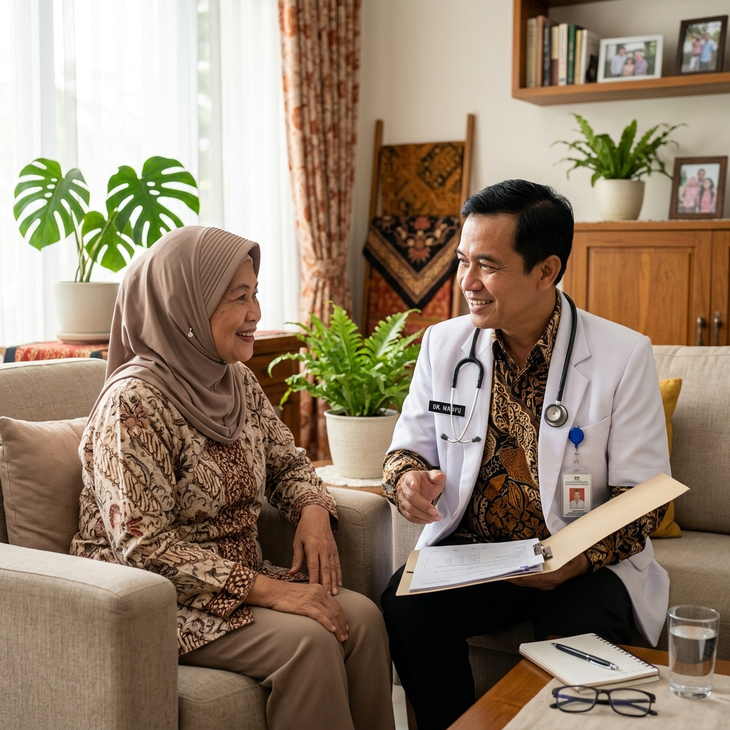 konsultasi dan pemeriksaan dengan dokter panggilan terdekat secara detail