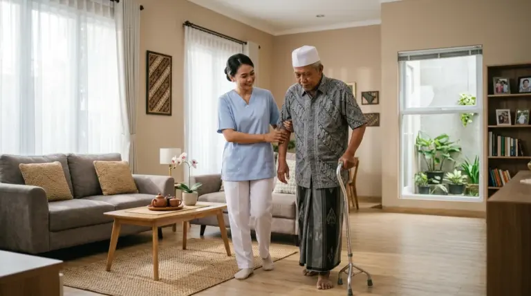 Jasa caregiver pendamping lansia profesional di rumah Jakarta