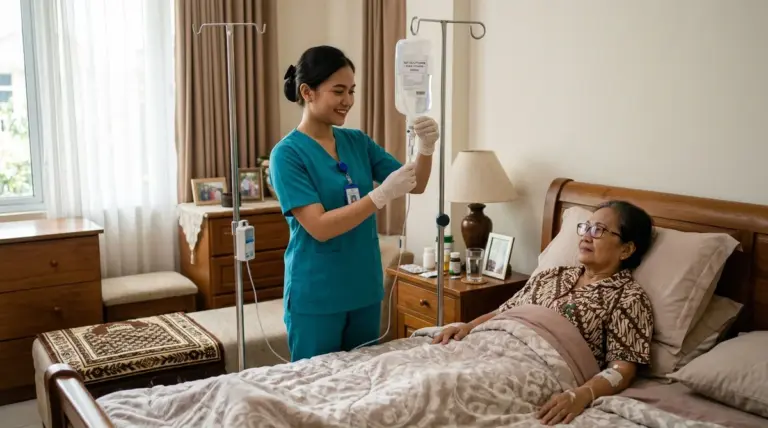 Layanan infus vitamin di rumah untuk pemulihan stamina lansia Jakarta