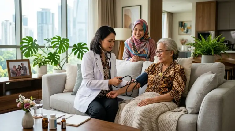 Visit dokter ke rumah untuk pemeriksaan tanda vital lansia Jakarta